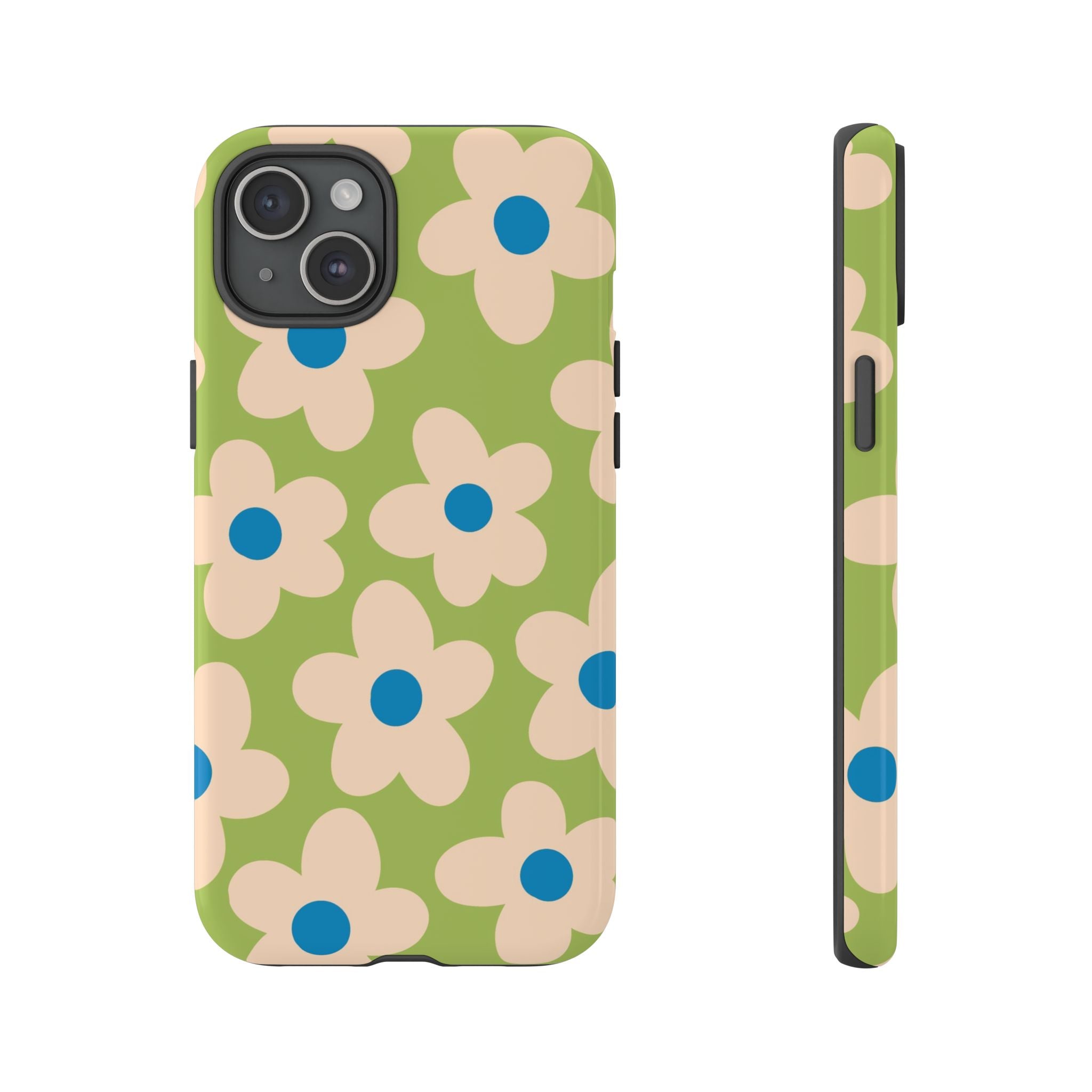 Cute Pastel Floral Phone Case in Sage Green