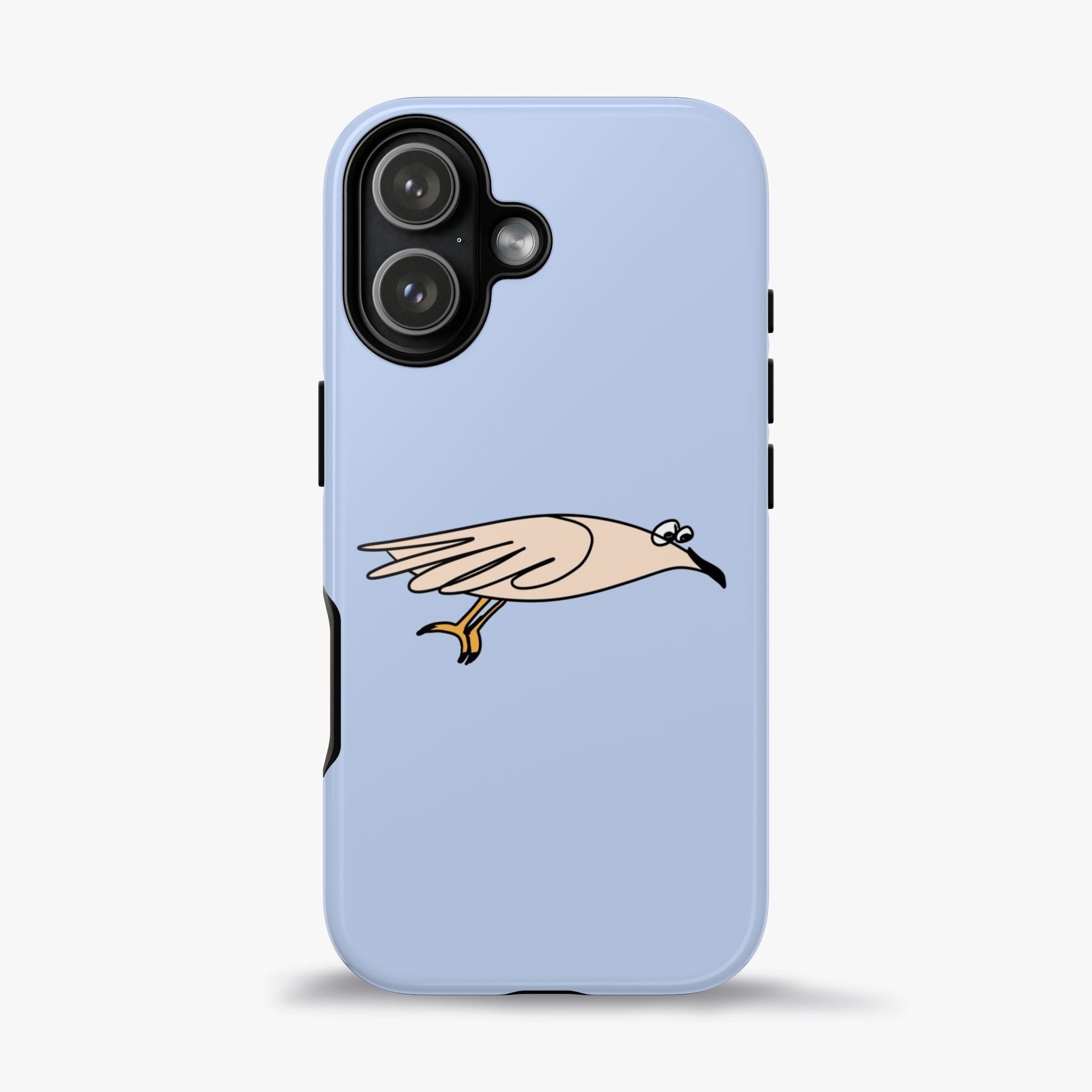 Curious Bird Light Blue Phone Case