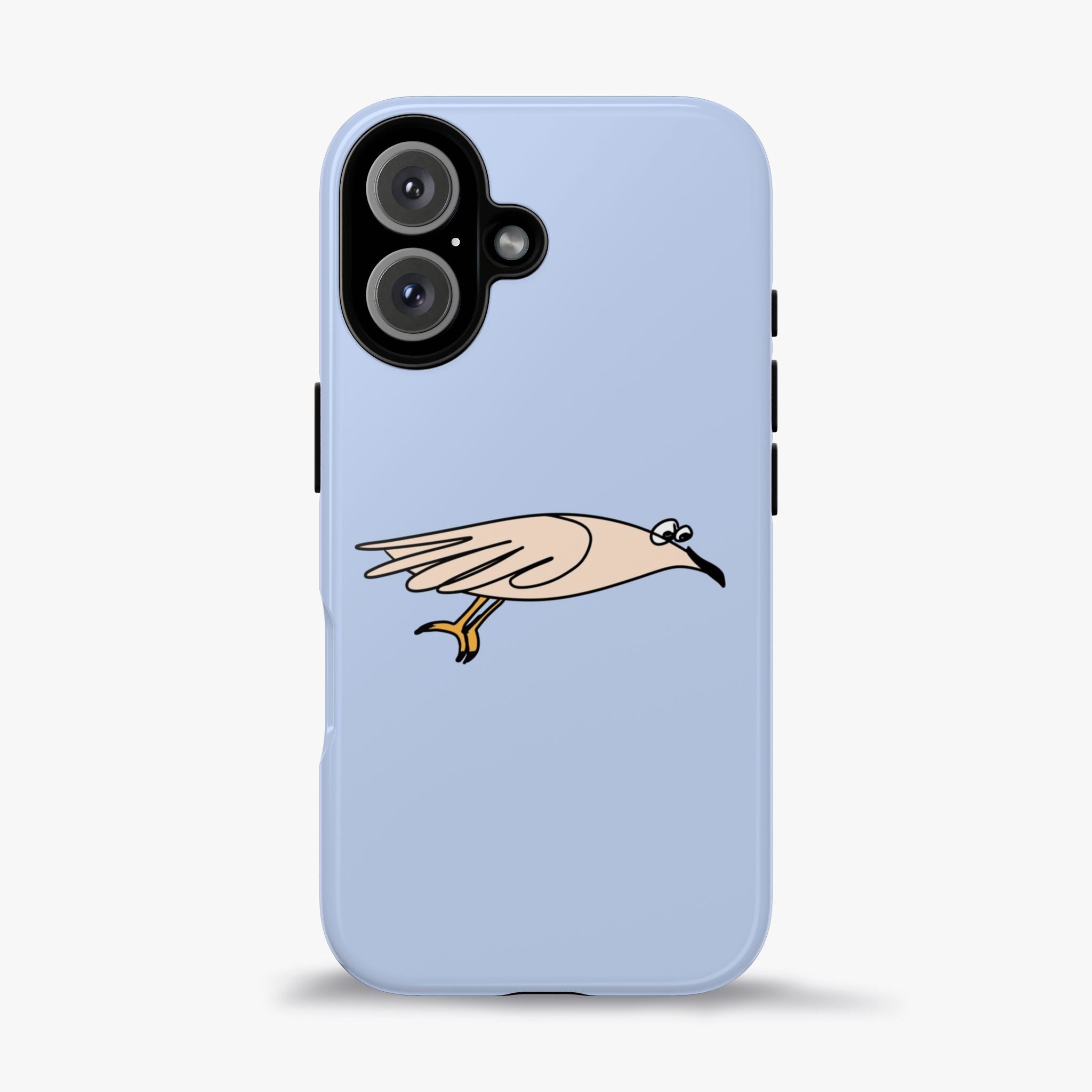 Curious Bird Light Blue Phone Case