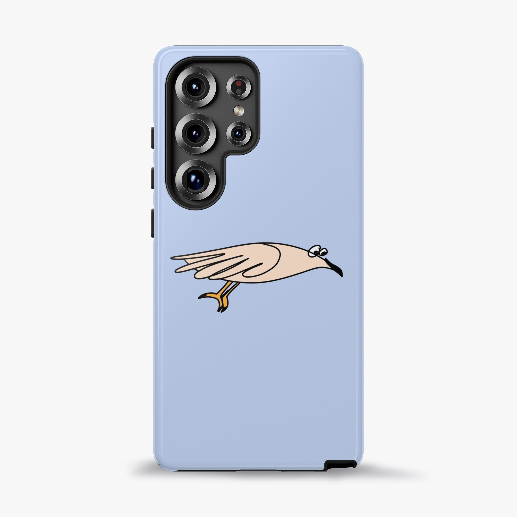 Curious Bird Light Blue Phone Case