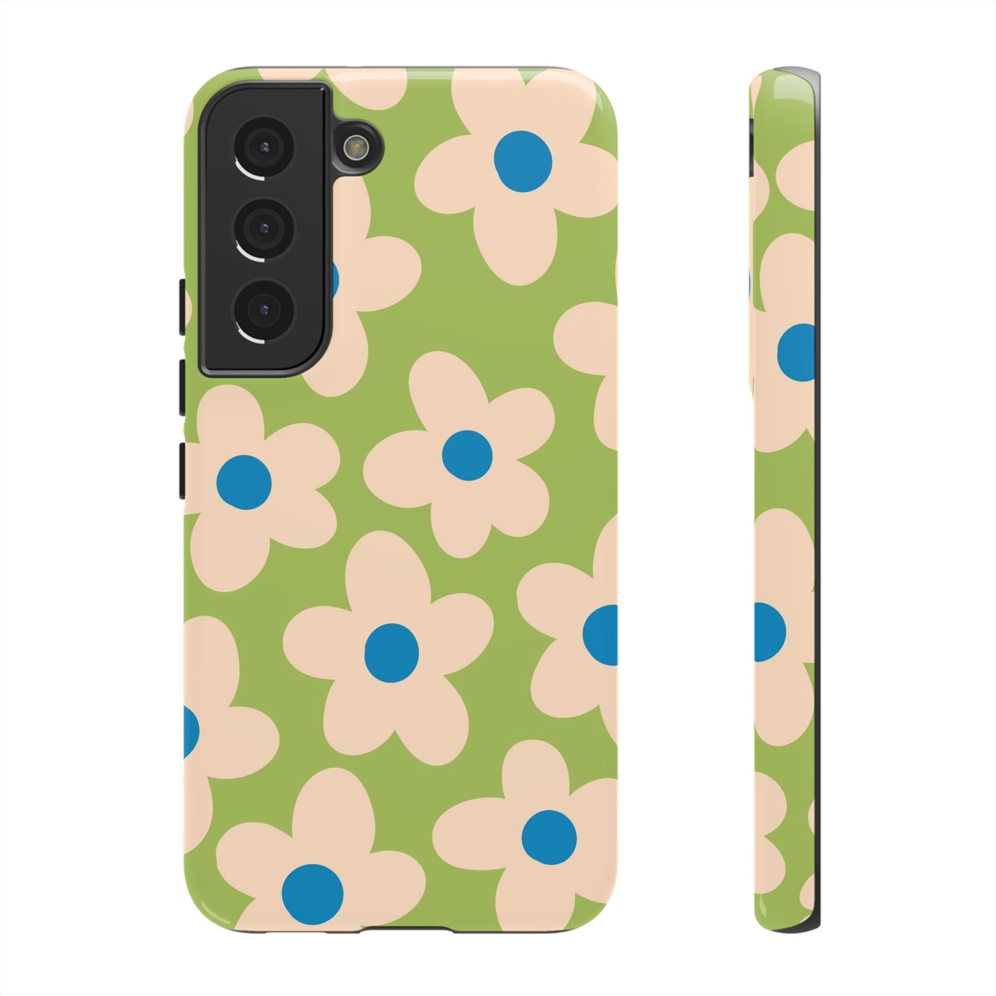 Cute Pastel Floral Phone Case in Sage Green