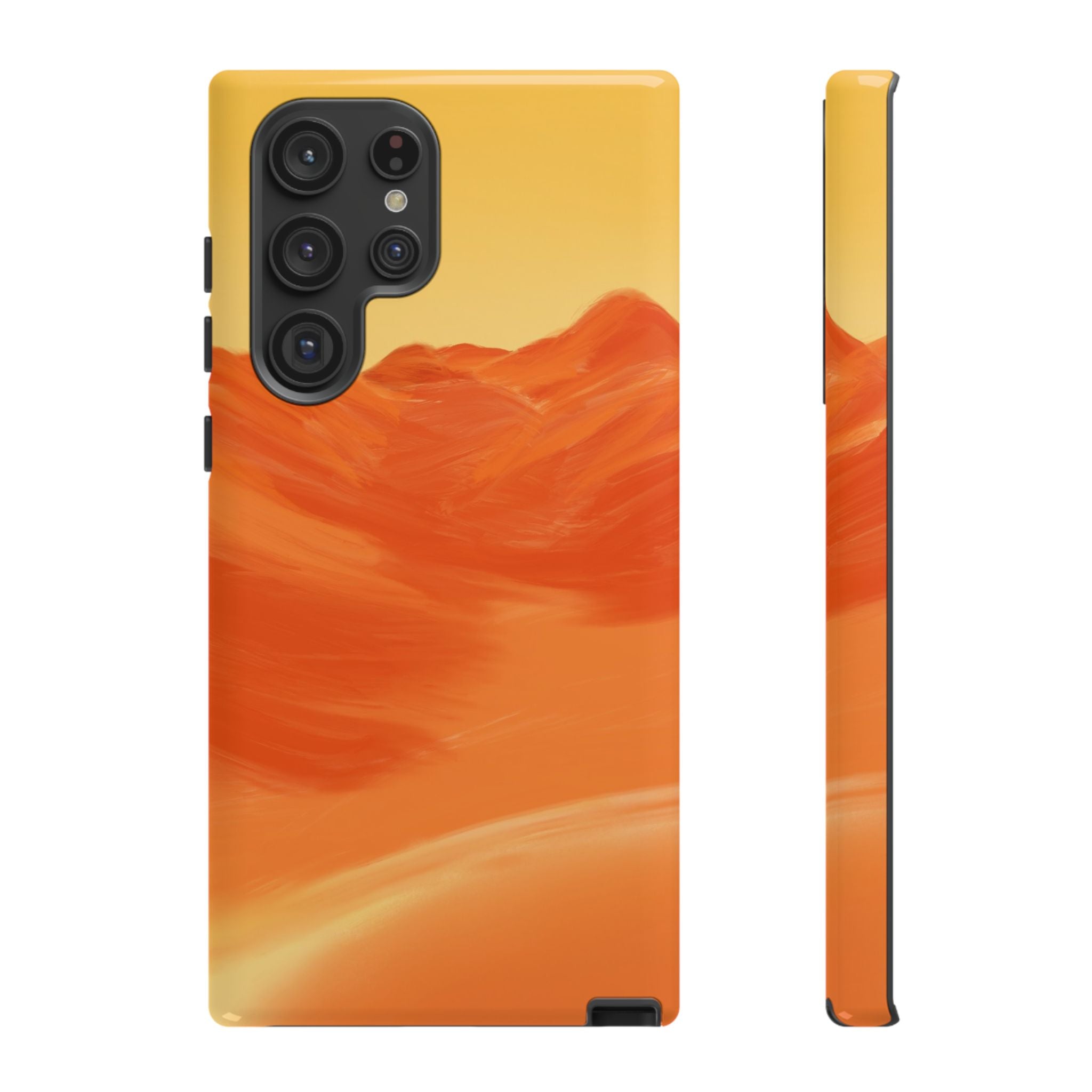 Orange Mountain Illustration Phone Case