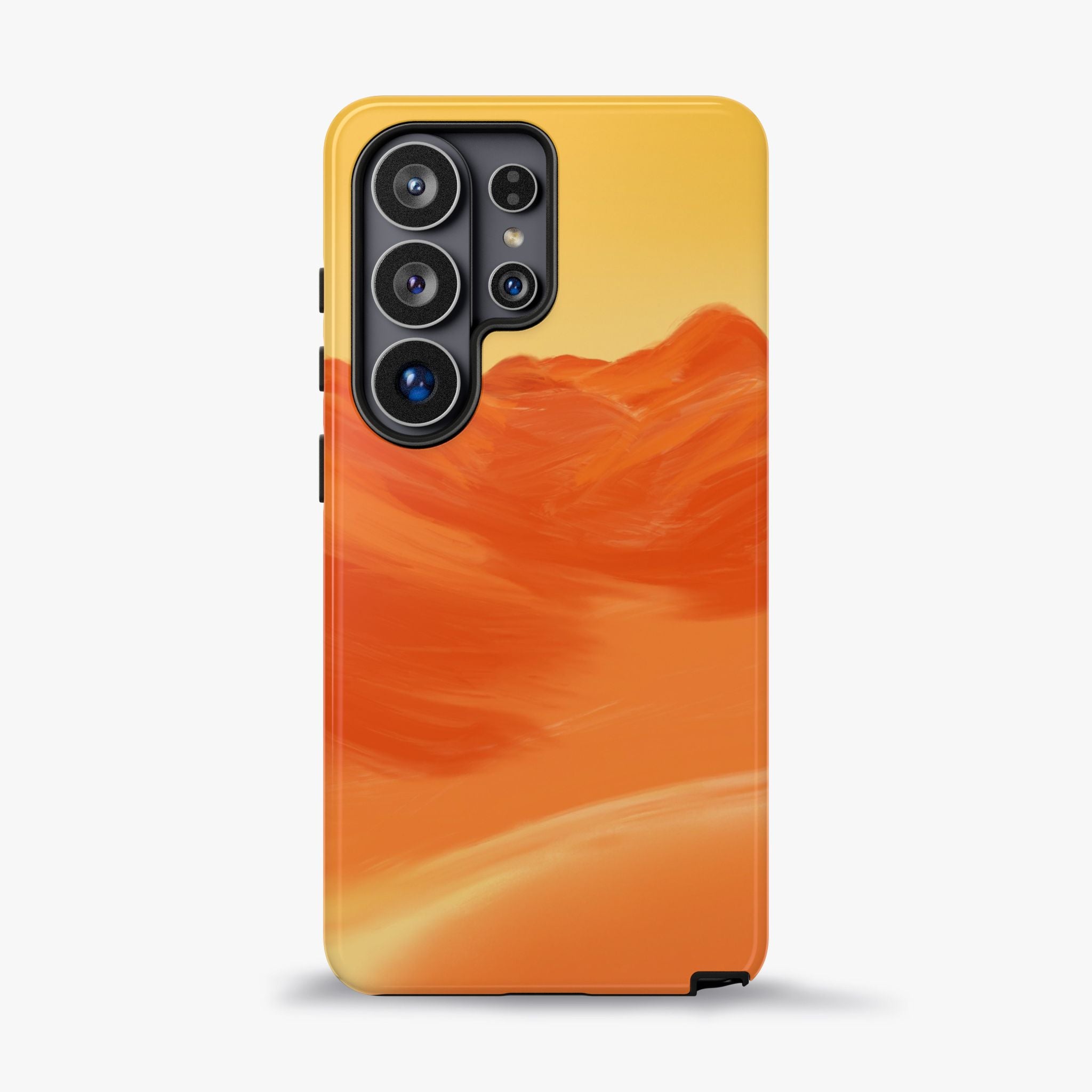 Orange Mountain Illustration Phone Case