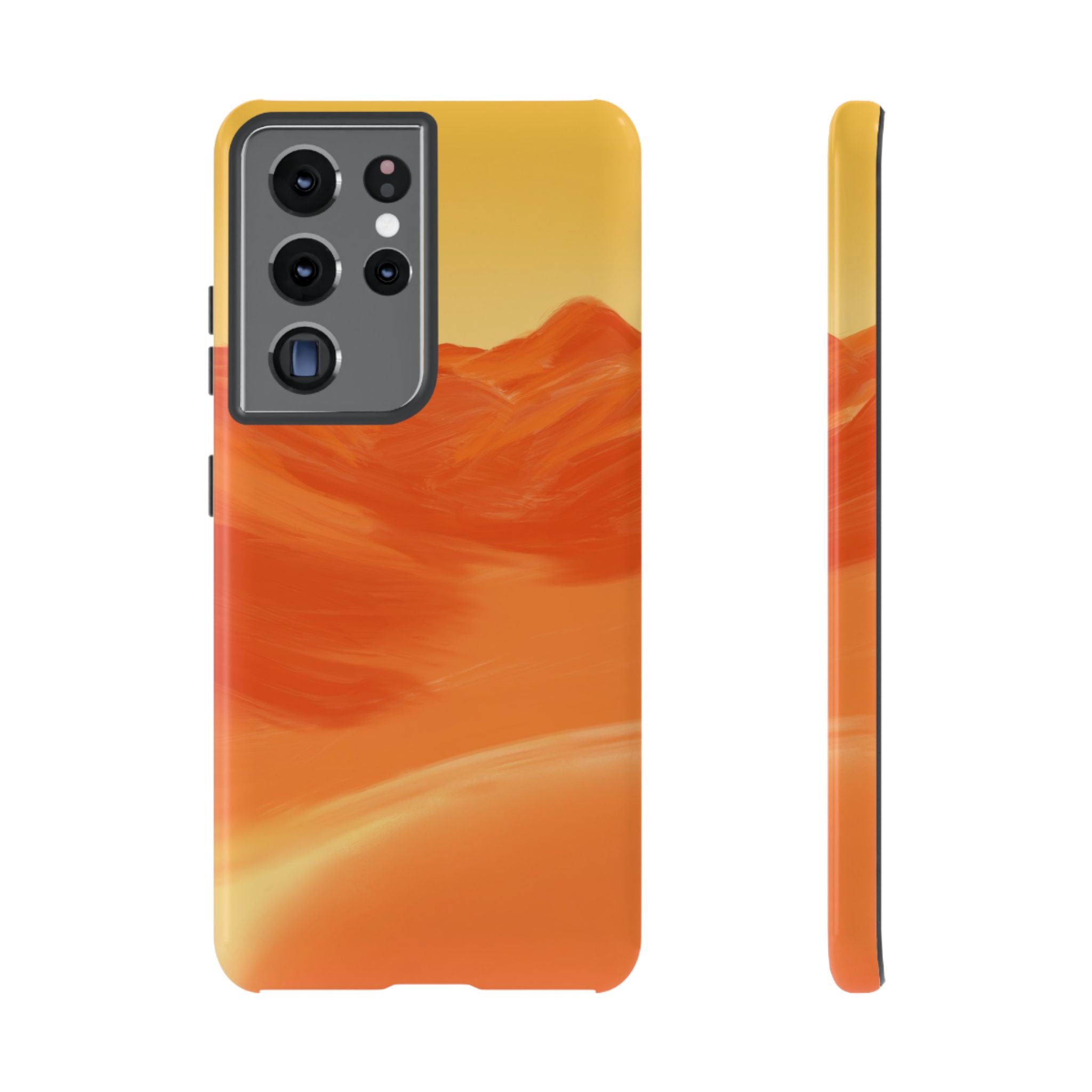 Orange Mountain Illustration Phone Case