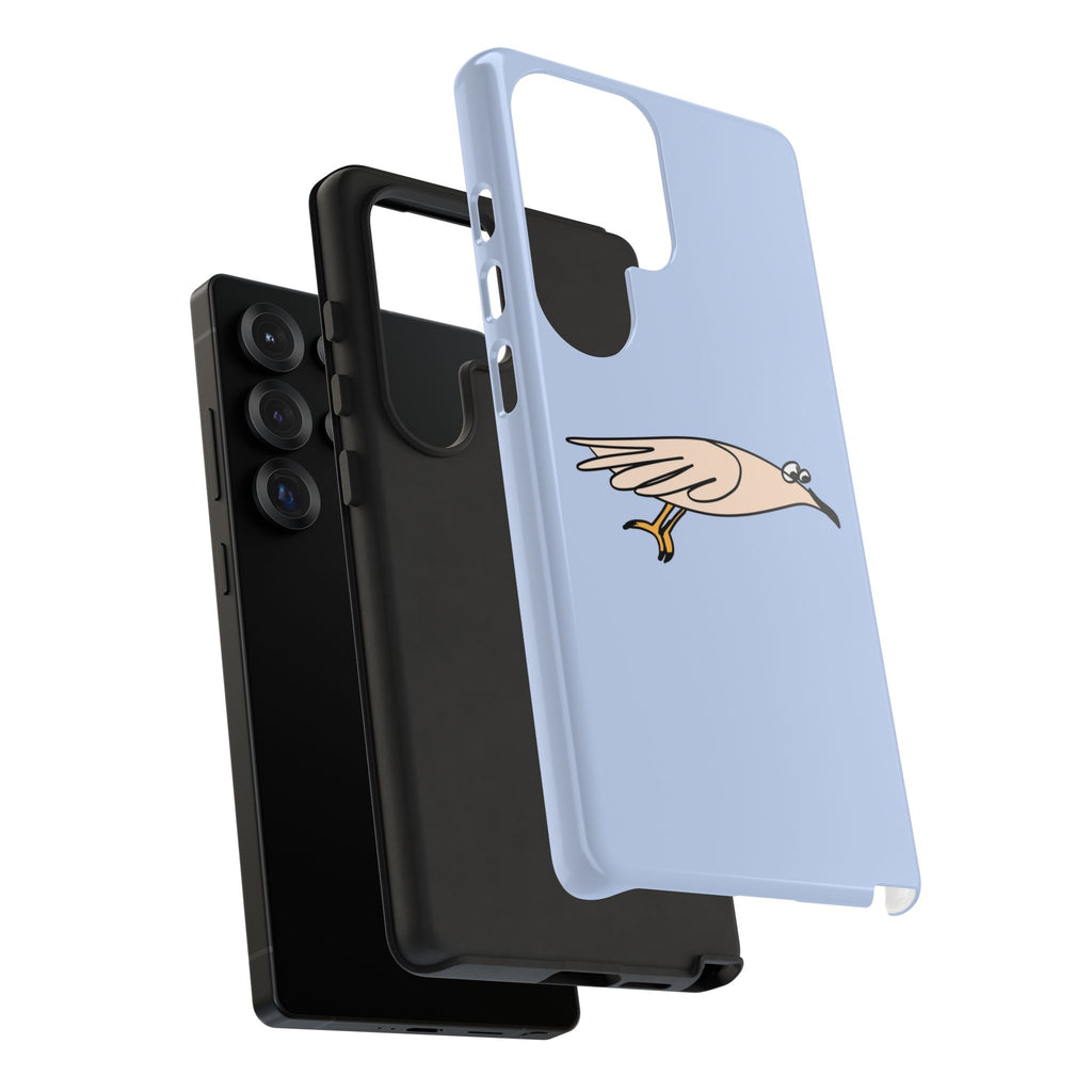 Curious Bird Light Blue Phone Case