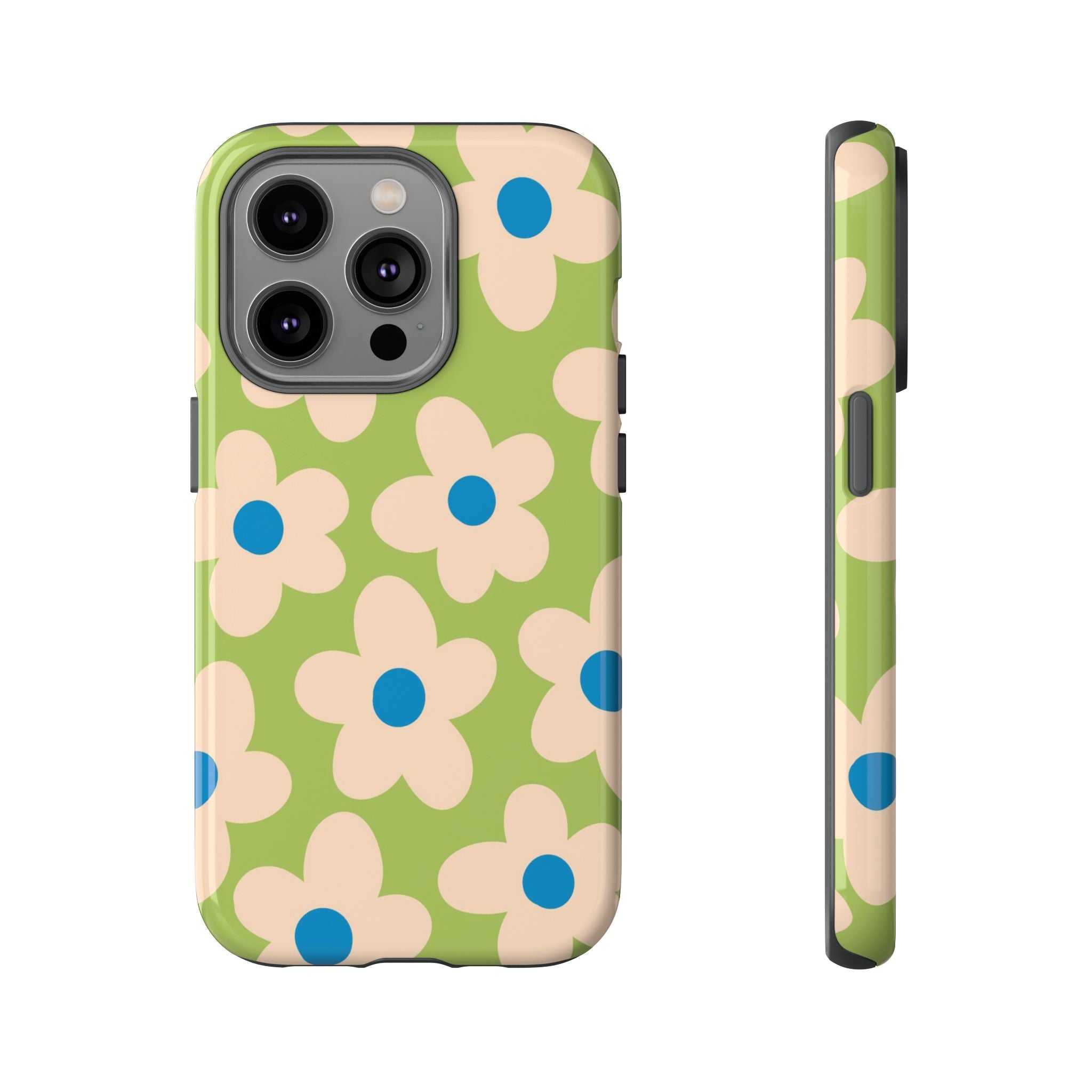 Cute Pastel Floral Phone Case in Sage Green