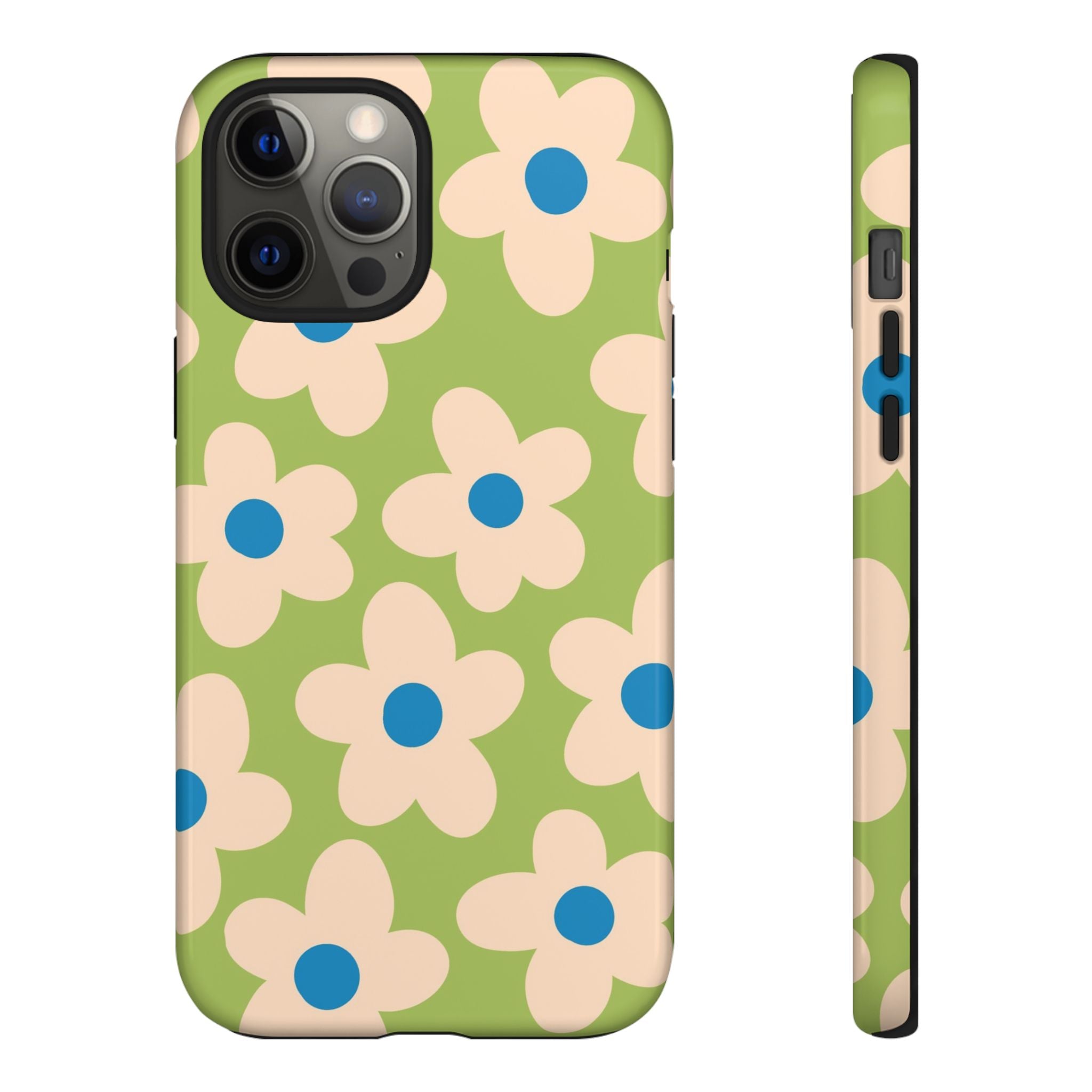 Cute Pastel Floral Phone Case in Sage Green