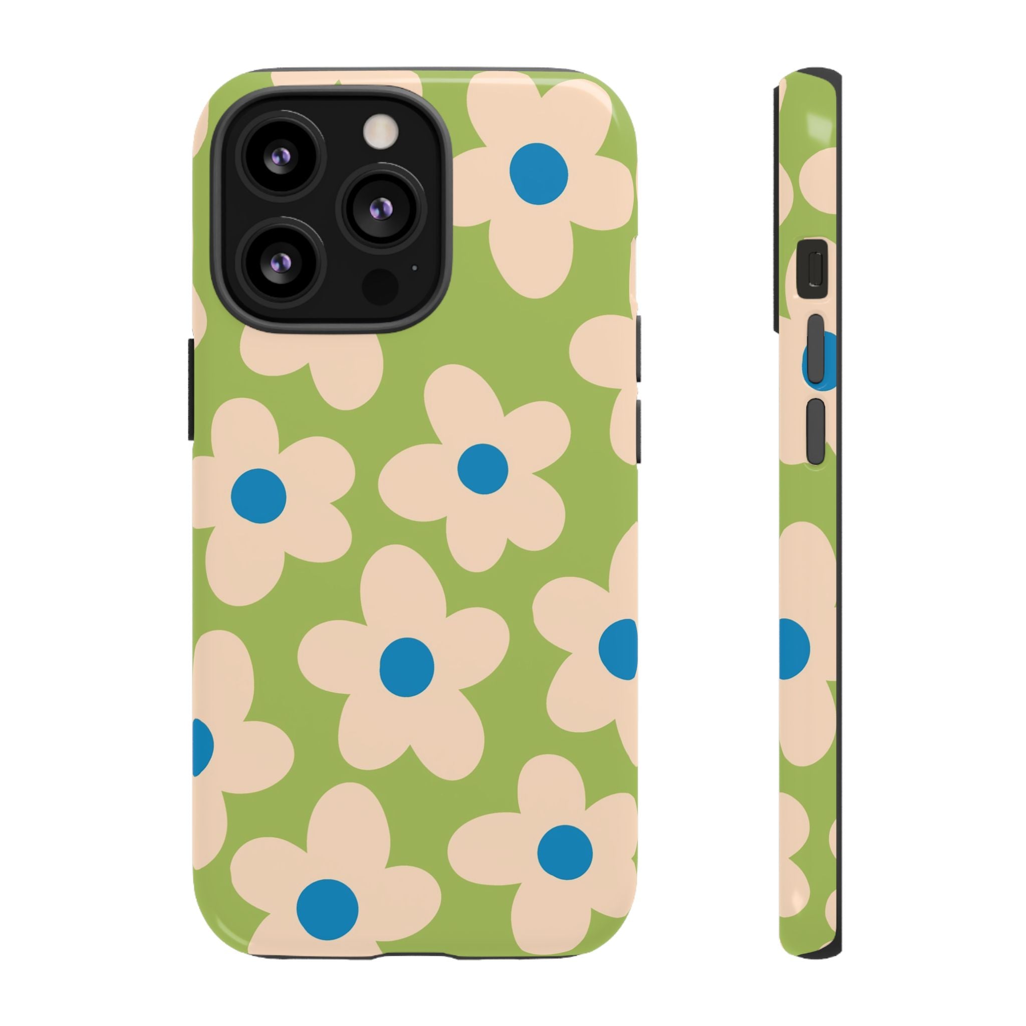 Cute Pastel Floral Phone Case in Sage Green