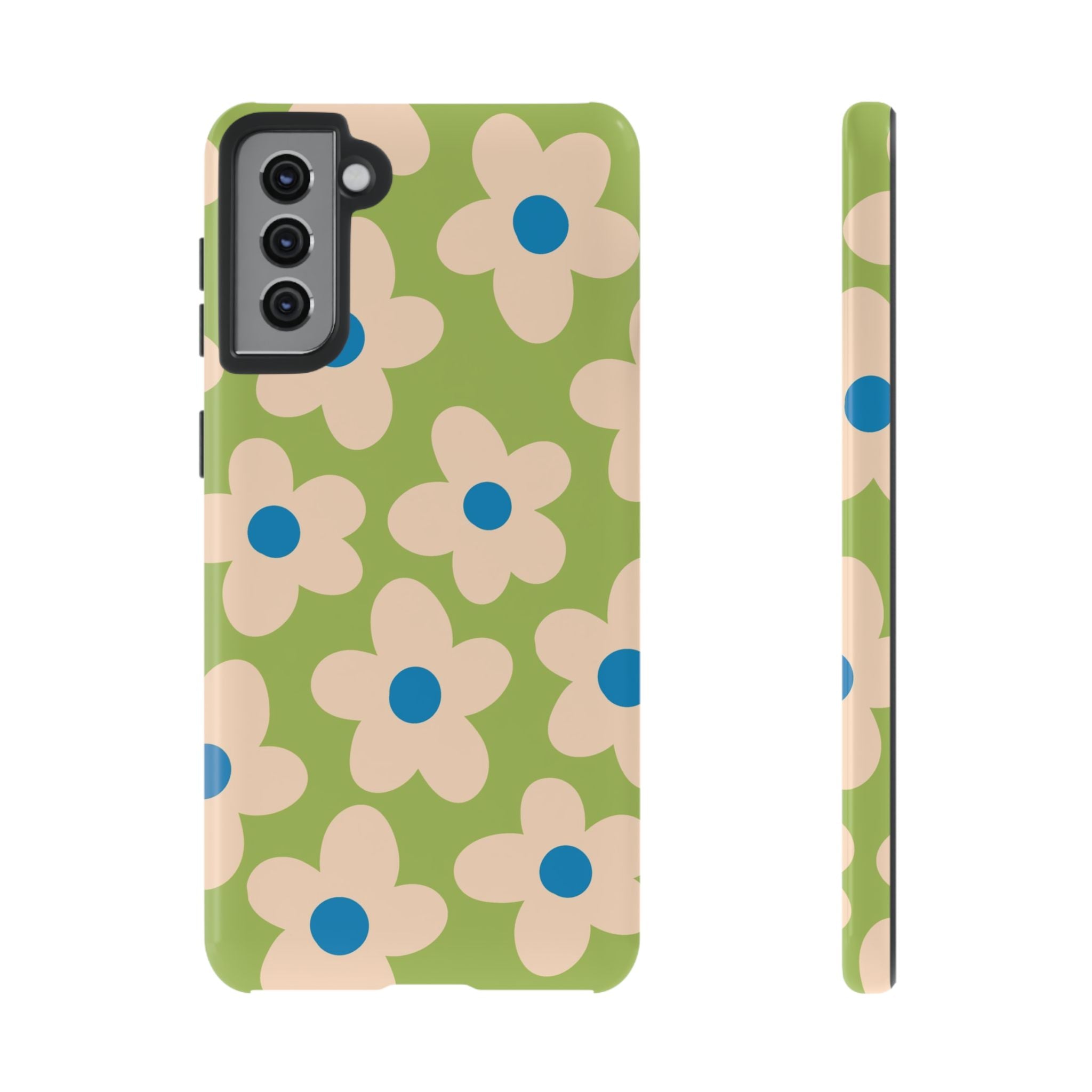 Cute Pastel Floral Phone Case in Sage Green