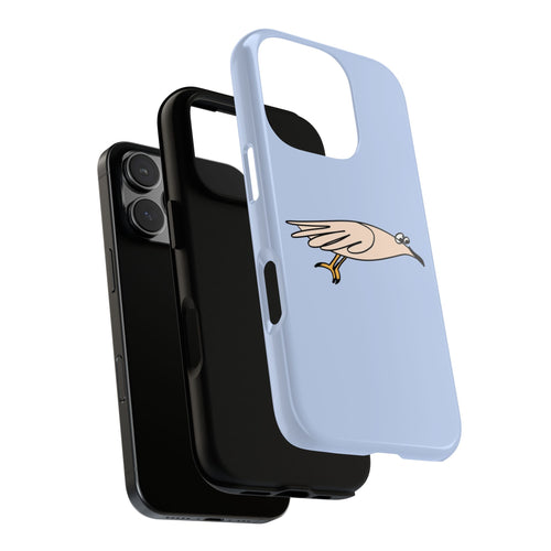Curious Bird Light Blue Phone Case