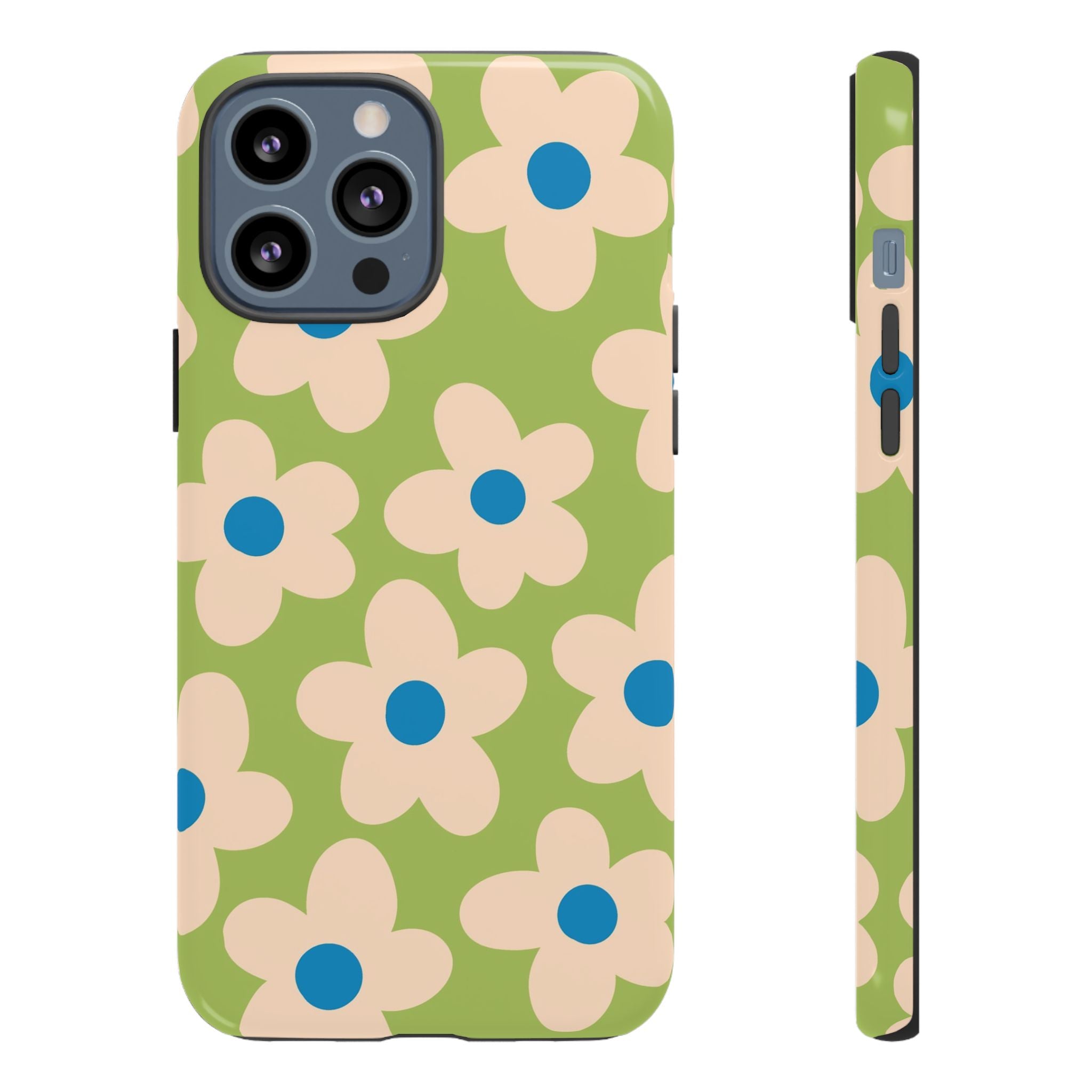 Cute Pastel Floral Phone Case in Sage Green