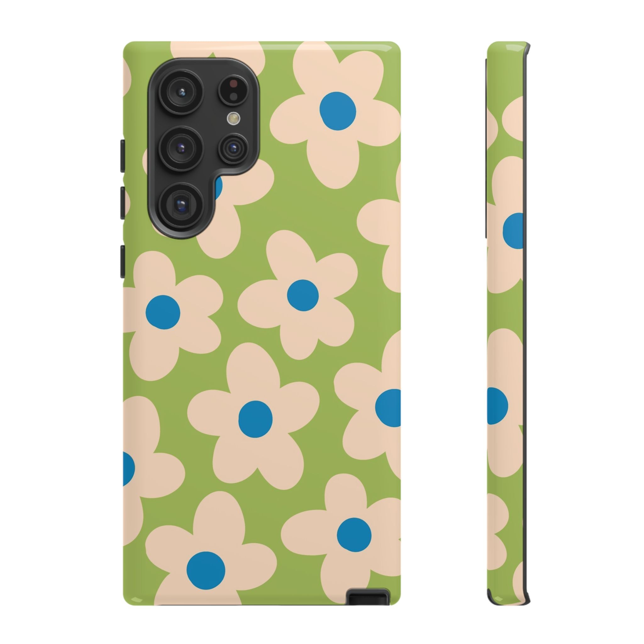 Cute Pastel Floral Phone Case in Sage Green