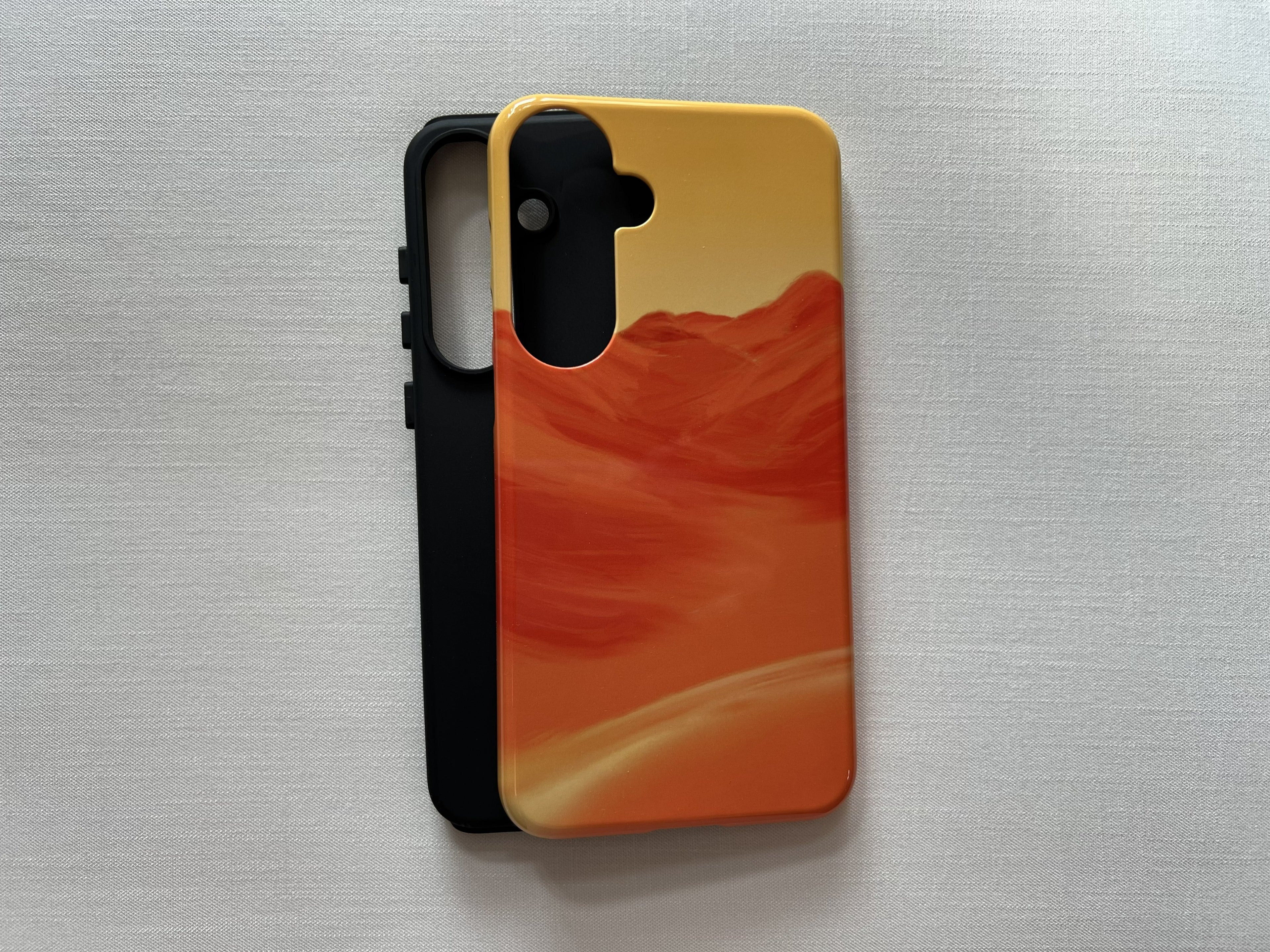 Orange Mountain Illustration Phone Case