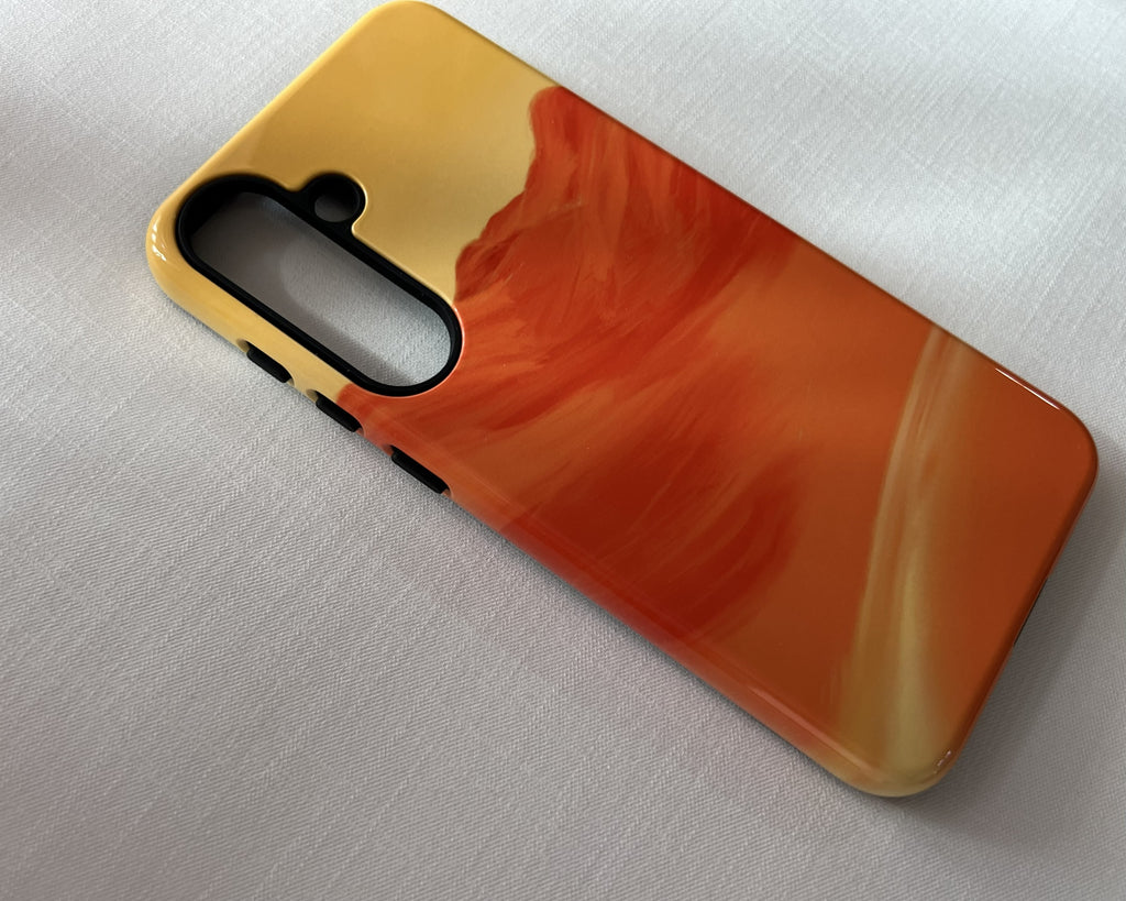 Orange Mountain Illustration Phone Case