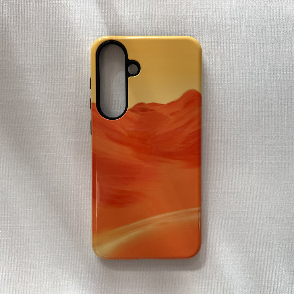 Orange Mountain Illustration Phone Case