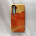Orange Mountain Illustration Phone Case